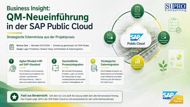 Business Insight: QM-Neueinführung in der SAP Public Cloud – Strategische Erkenntnisse aus der Projektpraxis